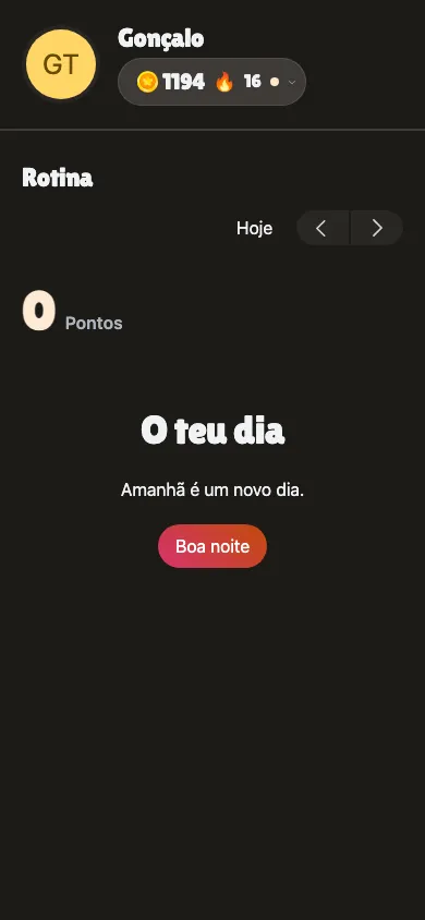 A vista de criança do TaDone: a rotina de hoje, simples e focada